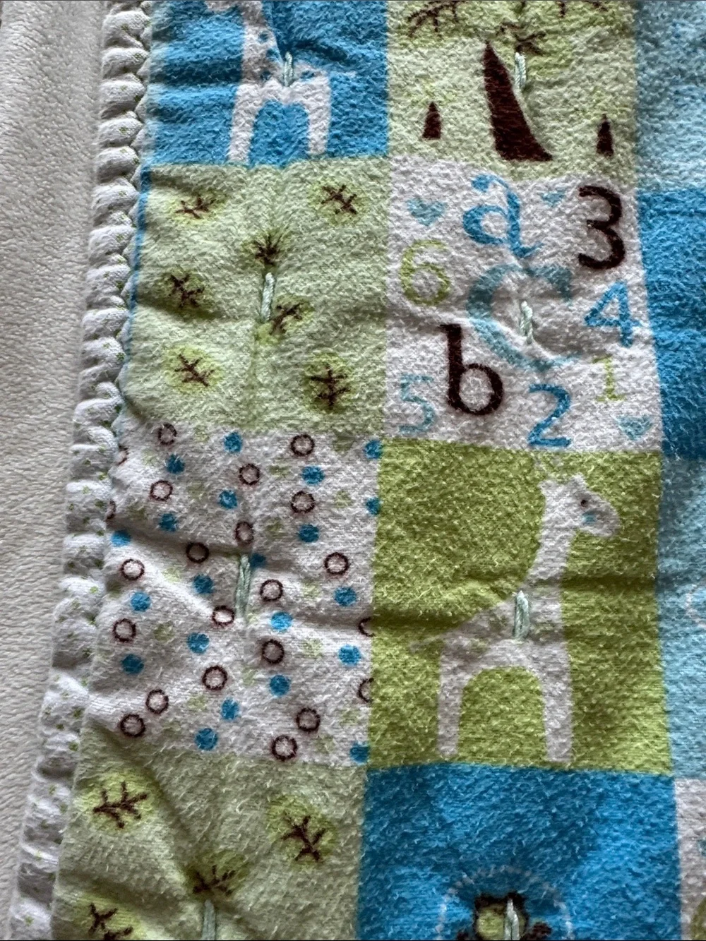 Flannel baby quilt